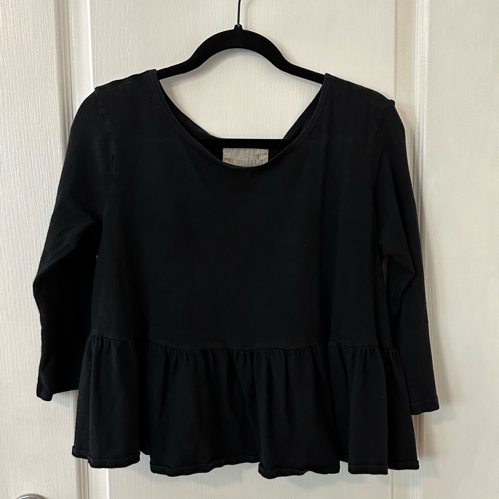 FP Black Peplum Top